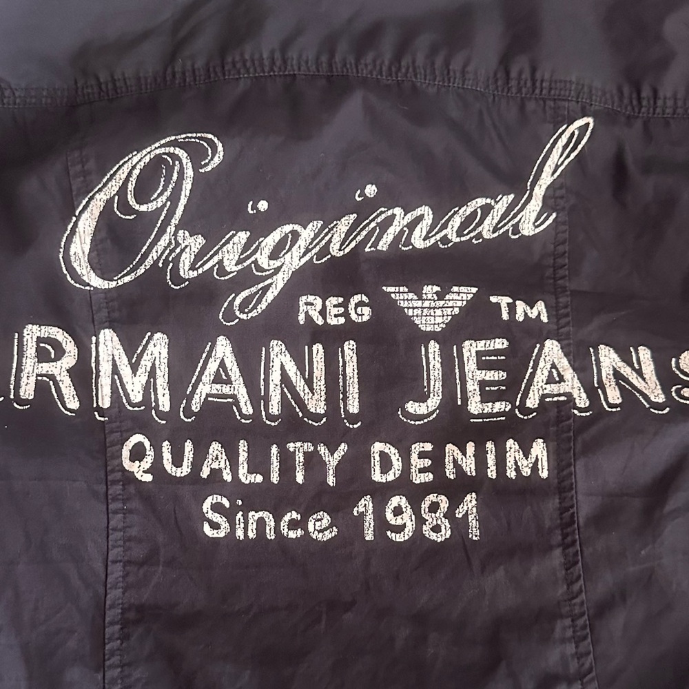 Vintage Armani Jeans Black Button Down Shirt